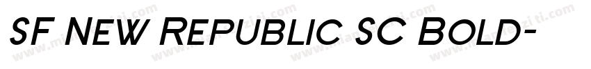 SF New Republic SC Bold字体转换